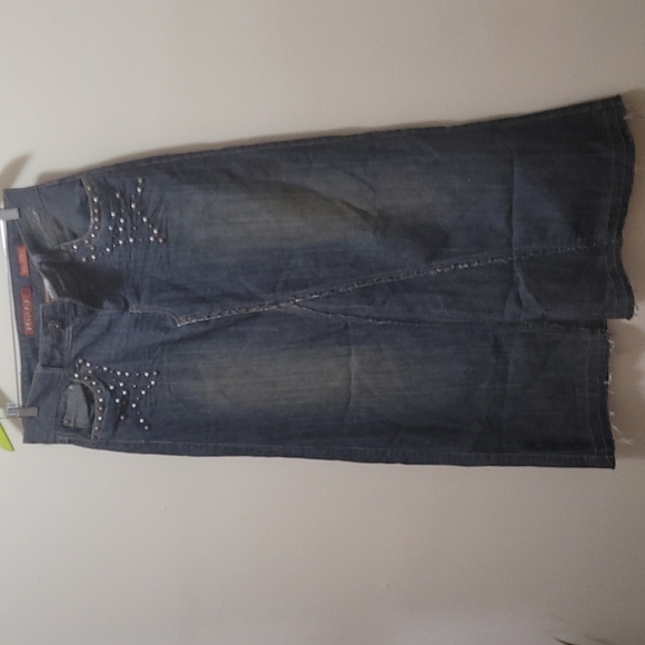 Muda  Flare Jean Skirt - Picture 1 of 6